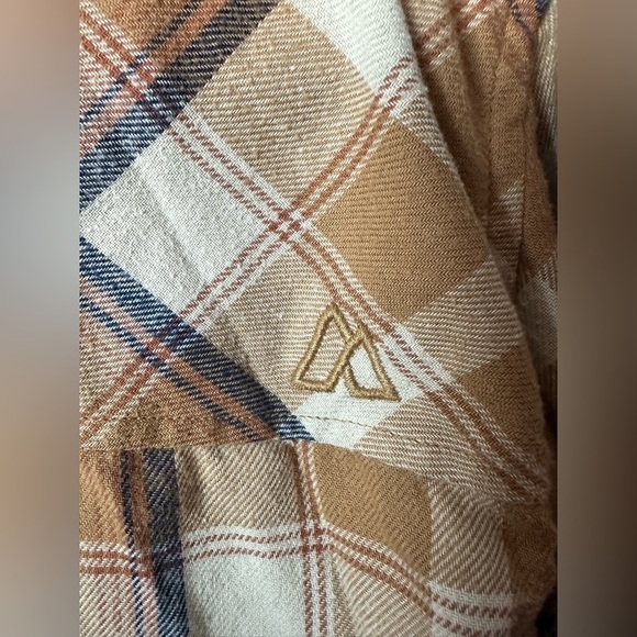Alpine Design Flannel Shirt Men’s XL Plaid Long Sleeve Brown Tan - Picture 6 of 6